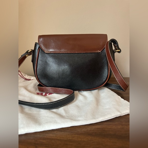 Bally Brown & Black Leather Shoulder Bag / Crossbody + Dustbag - Picture 8 of 11